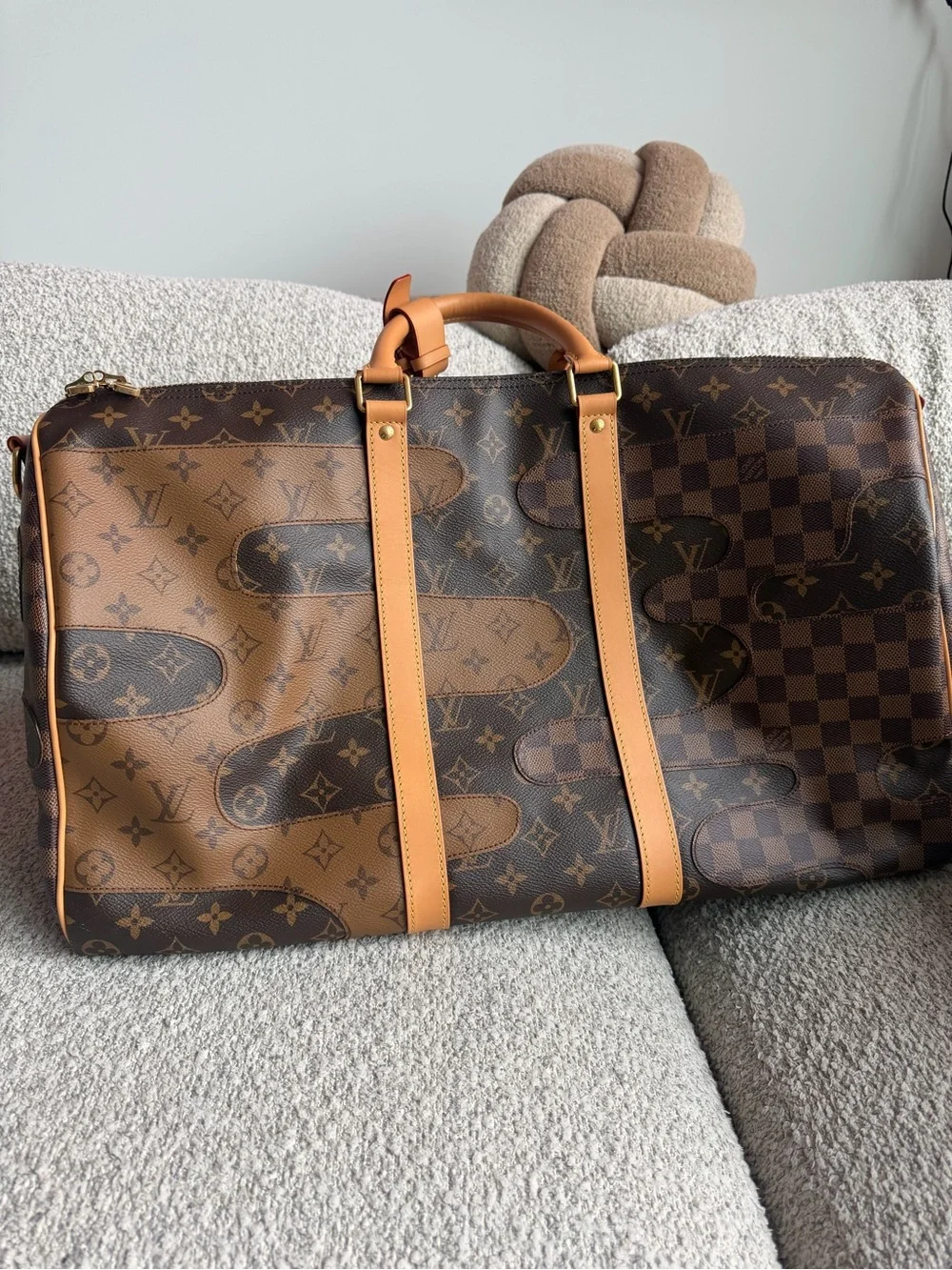 Louis Vuitton X Nigo Keepall Bandouliere 50 Brown